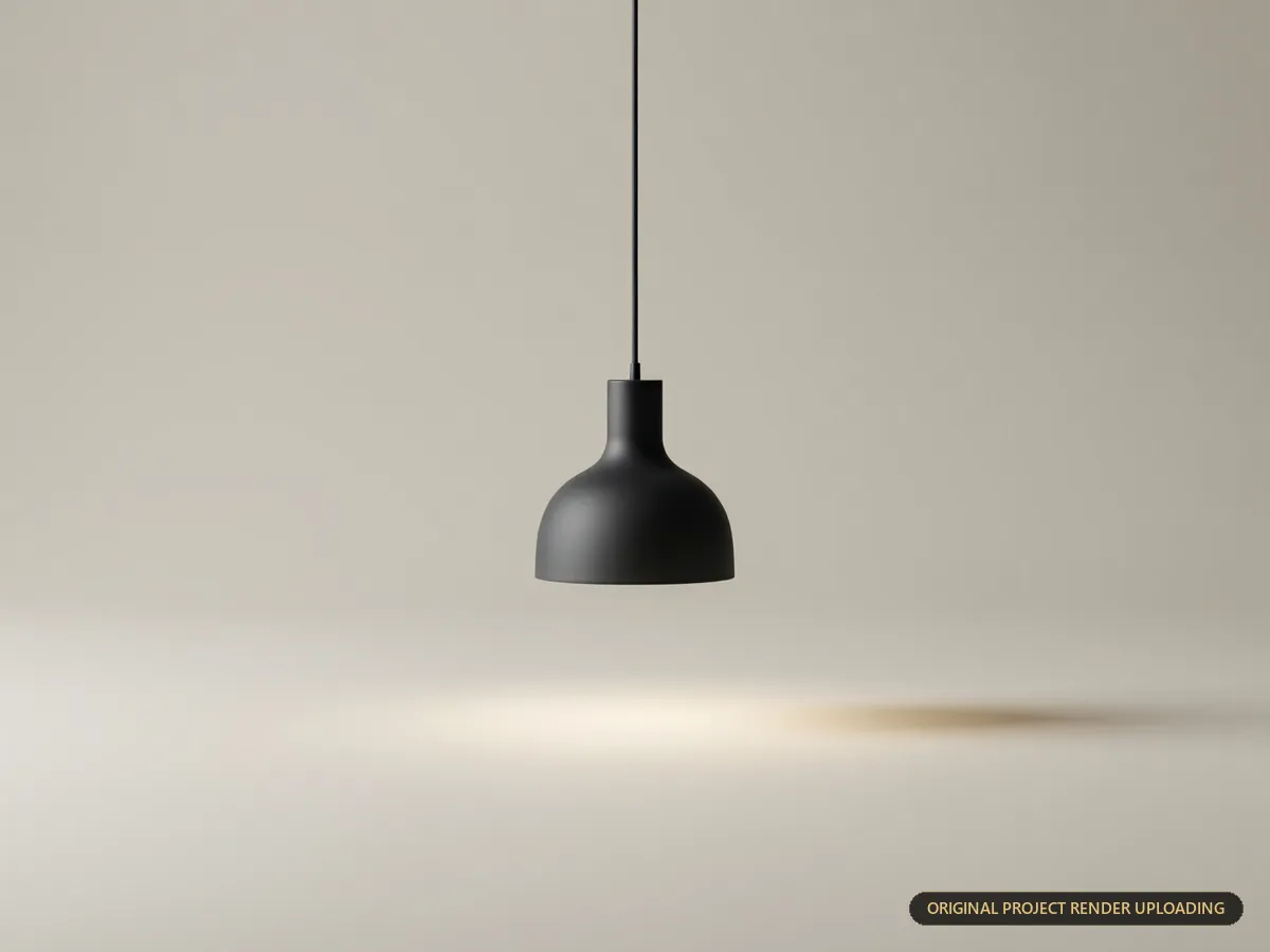 The J-Effkay pendant light rendered in isolation — product CGI