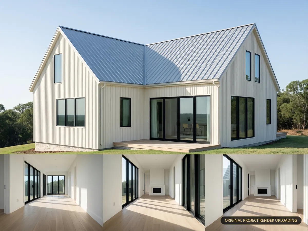 Daylight study tracking sunlight diffusion and shadow travel across the living areas through peak hours — 3D rendering